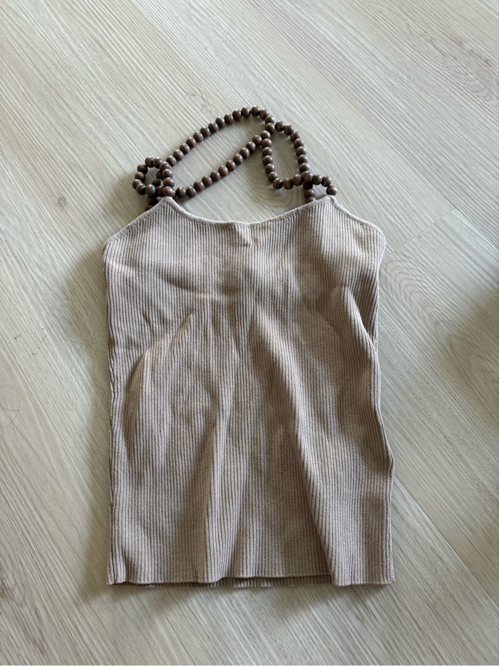 NA-KD Beaded Brown Tank Top